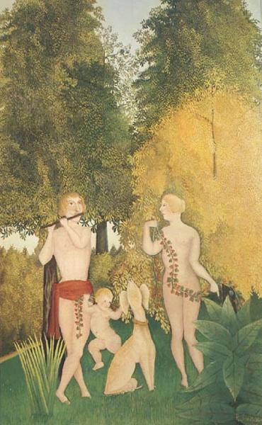 Henri Rousseau Happy Quartet oil painting image